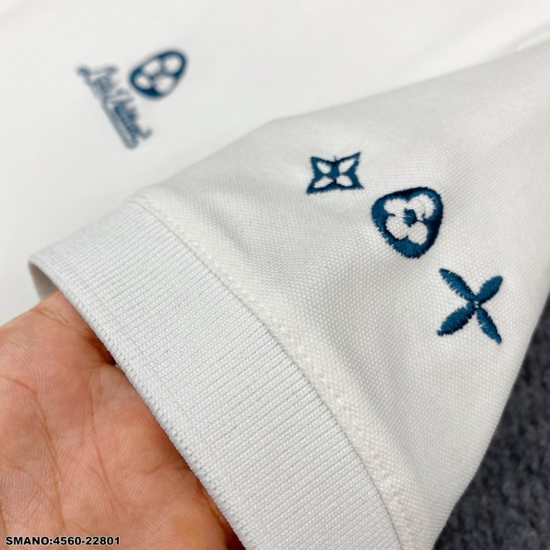 Áo polo cổ len chữ thêu ngực PL79 và sau lưng kèm ảnh thật tại shop Pl79