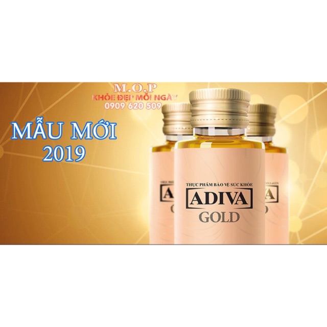 [Mã 77FMCGSALE giảm 8% đơn 500K] (CHÍNH HÃNG) 01 hộp GOLD ADIVA COLLAGEN THẾ HỆ MỚI (14 lọ/ hộp) | BigBuy360 - bigbuy360.vn
