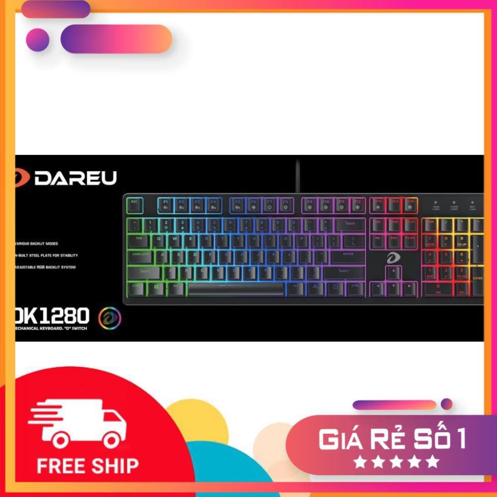 (A534) Bàn phím cơ chơi game DareU DK1280 RGB