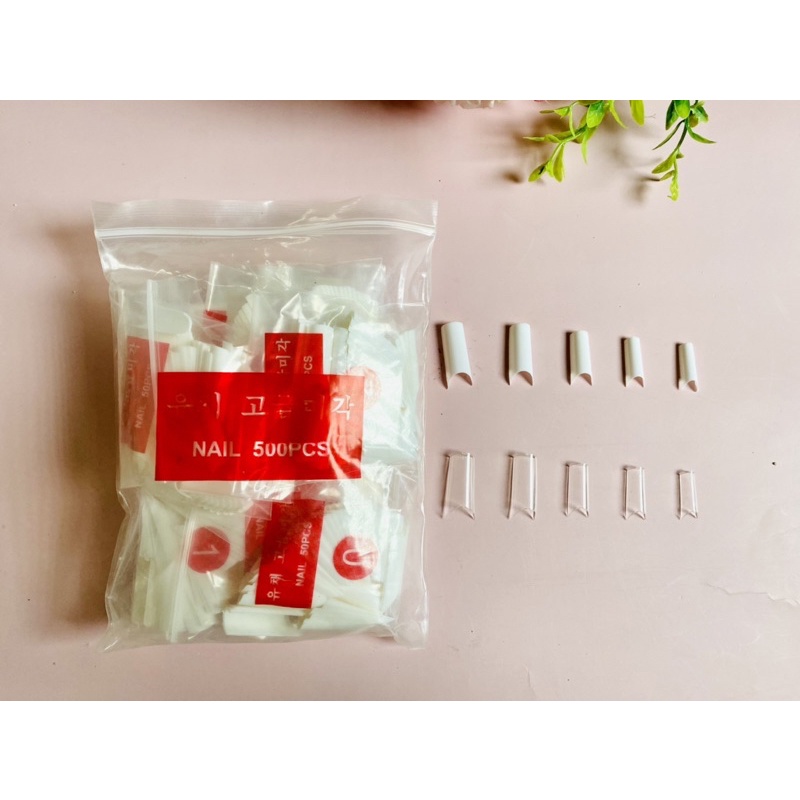 500 Móng nối hình vuông chính hãng đủ size 2 kiểu dáng-nhựa siêu dẽo