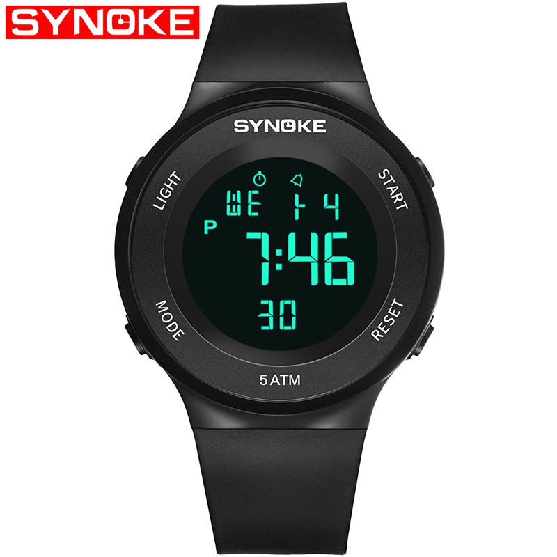 Đồng hồ điện tử thể thao thời trang nam dây cao su cao cấp Synoke PKHRSNK006