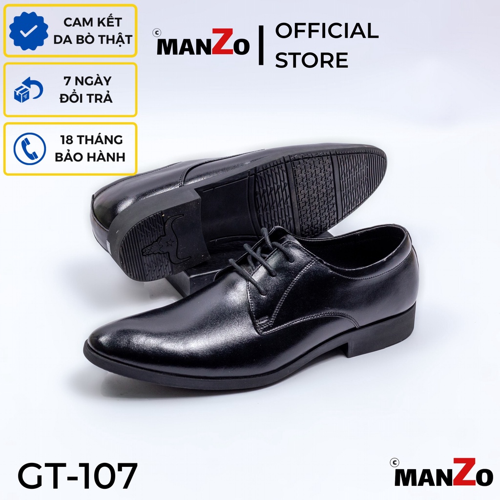 Giày nam cao cấp công sở MANZO - giày tây dây buộc nam bảo hành 12 tháng – GT 107