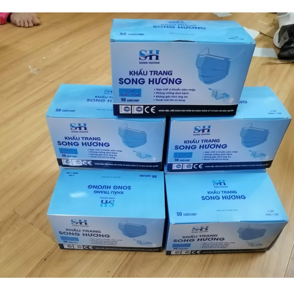 [Giá Tại Xưởng]Hộp 50 Chiếc Khẩu Trang Giấy Kháng Khuẩn Trẻ Em &amp; Người Lơn