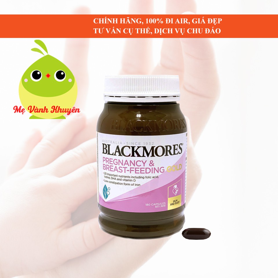 Vitamin tổng hợp bầu bú Blackmores Pregnancy &amp; Breast-Feeding Gold, Úc (180v)