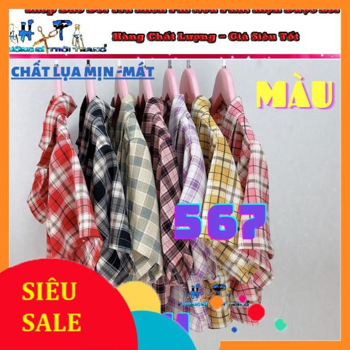 [Siêu Sale] Áo Sơ mi Nữ lửng croptop cổ vét ngắn tay Phối sọc kẻ ca rô hót trend 2020 thời trang mới- hàng có sẵn