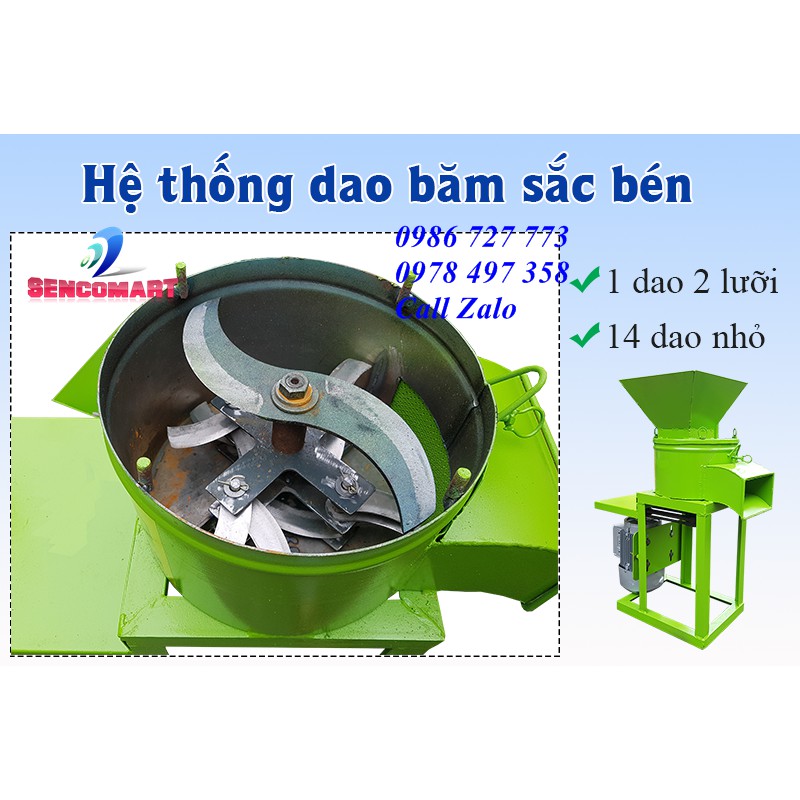Máy xay cua ốc cá, băm nghiền đa năng cỏ, chuối, xay ngô thóc