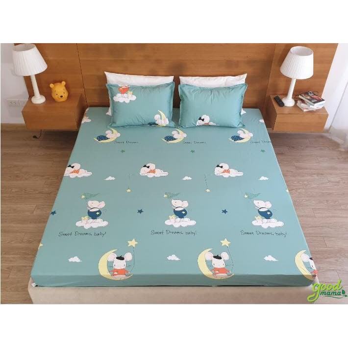 Ga chống thấm cao cấp Goodmama 100% cotton kèm vỏ gối