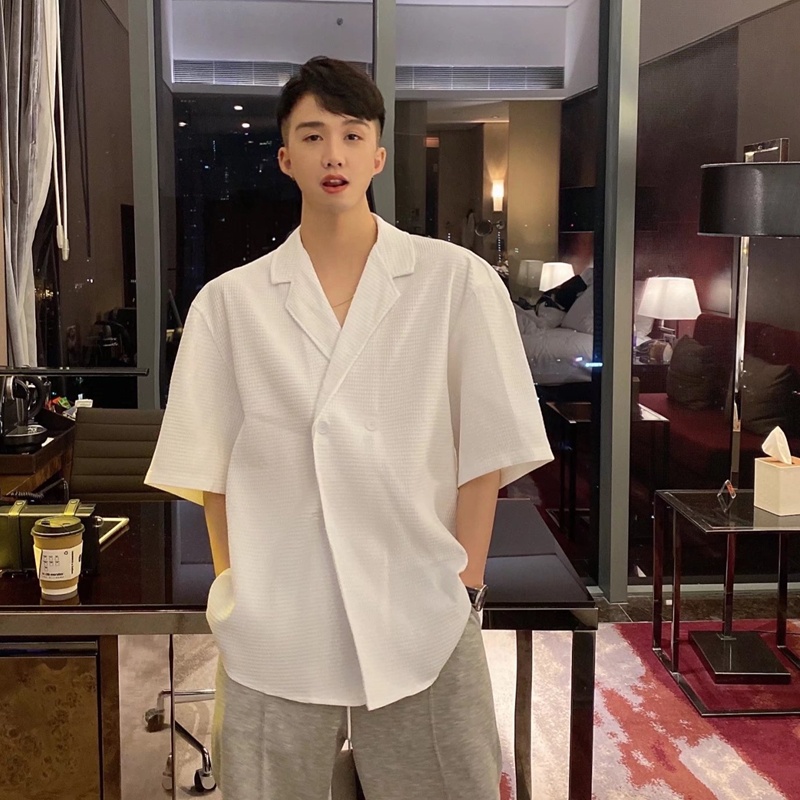 Áo Khoác Vest Mỏng Tay Ngắn Size M-3XL Thời Trang Mùa Hè Cho Nam