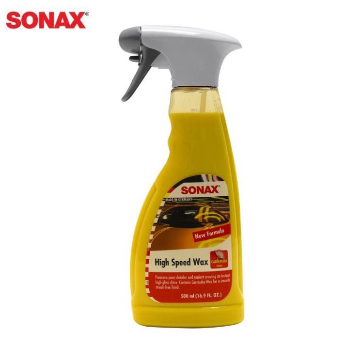 Chai xịt đánh bóng sơn ướt ô tô nhãn hiệu Sonax Highspeed Wax 288200 - Hàng chính hãng {CHÍNH HÃNG 100%}