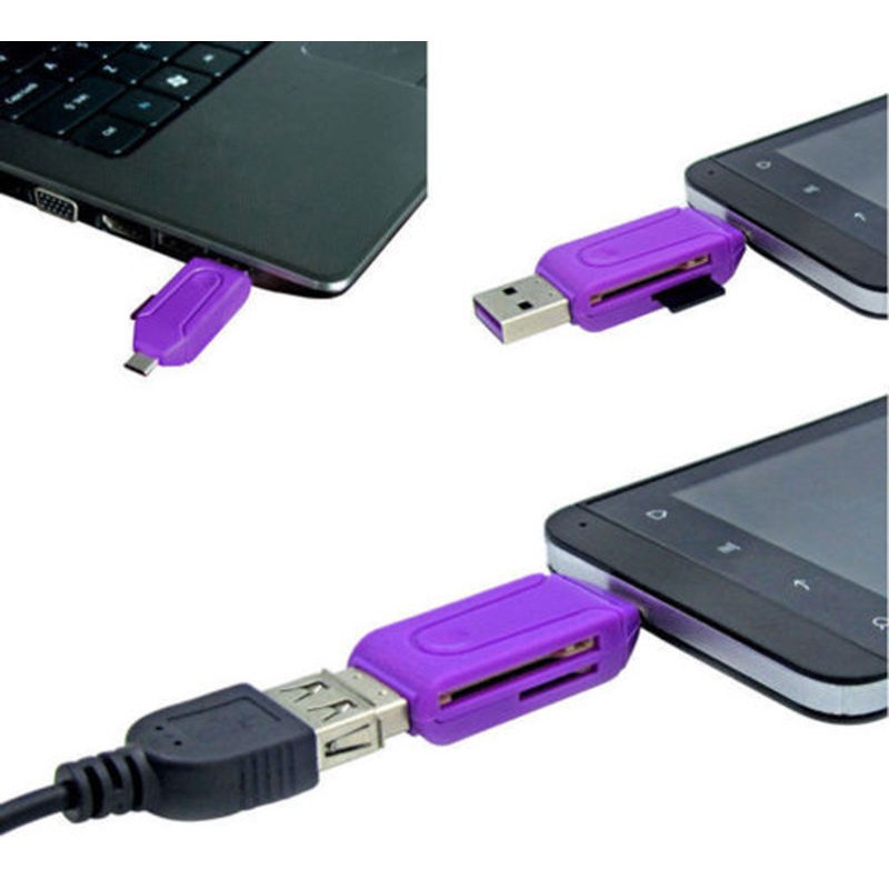 Micro USB OTG TF/SD Card Reader for Cellphone Tablet