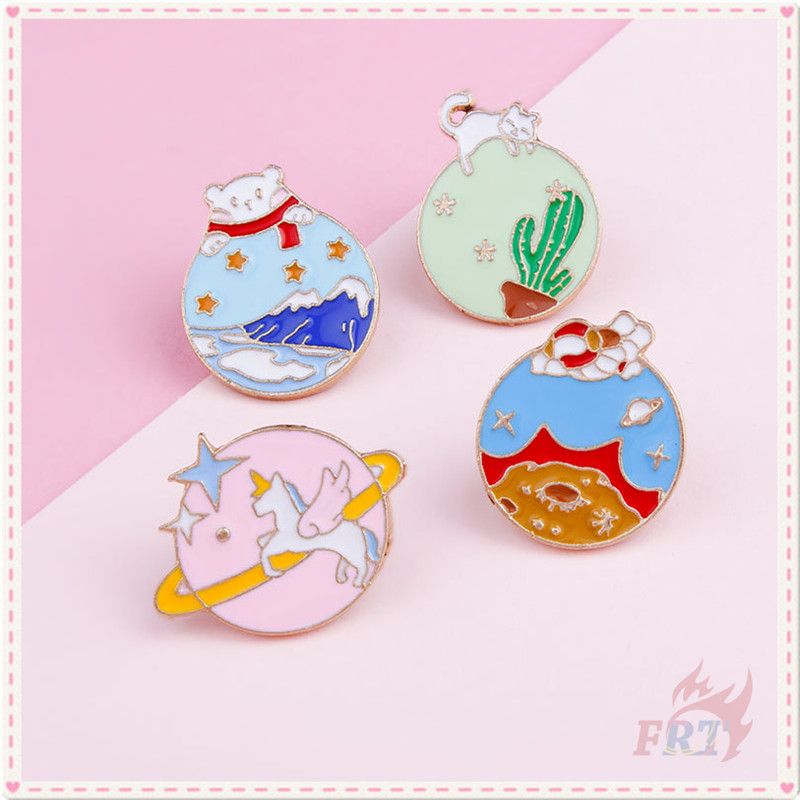 ★ Ins：Dreamy Planet - Unicorn / Cactus / Snow Mountains / Astronaut Brooches ★ 1Pc Fashion Enamel Pins Backpack Button Badge Brooch