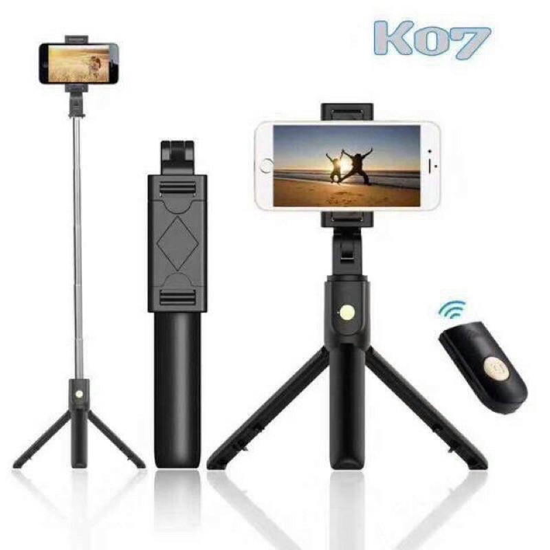 Gậy tự sướng bluetooth  3 chân Tripod K07 gậy selfie | BigBuy360 - bigbuy360.vn
