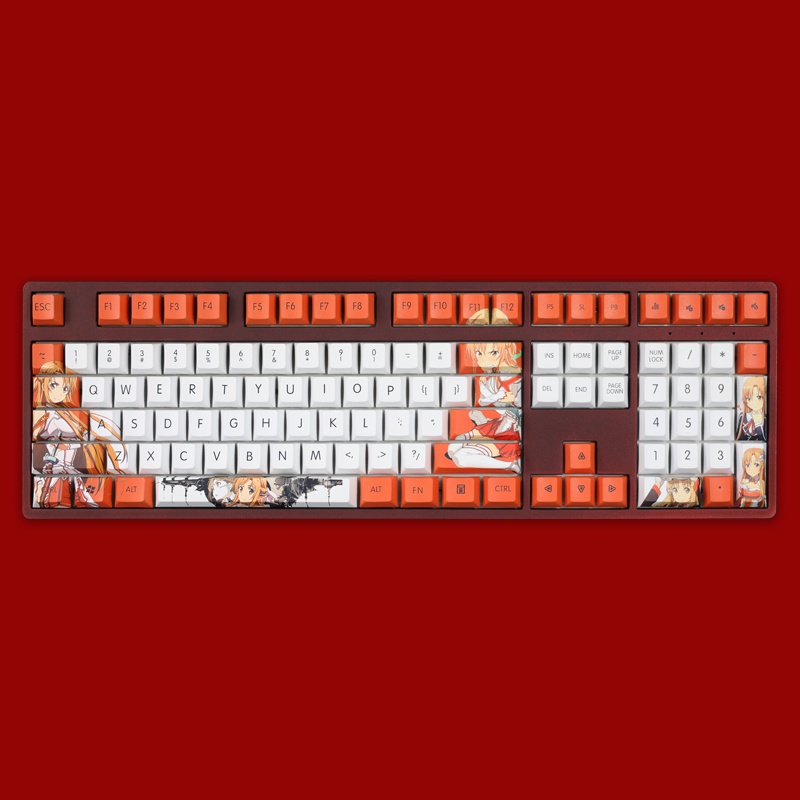 Yuuki Asuna Keycaps Cherry Hồ sơ Sword Art Online SAO Anime PBT DYE-SUB Bàn phím cơ Keycaps