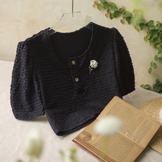 Áo thêu tường vi hangkao-T.ATTV  hangkao closet