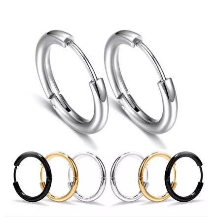 Khuyên tai nam G-dragon cực chất (1pcs)- khuyên tai tròn bấm lỗ nam nữ