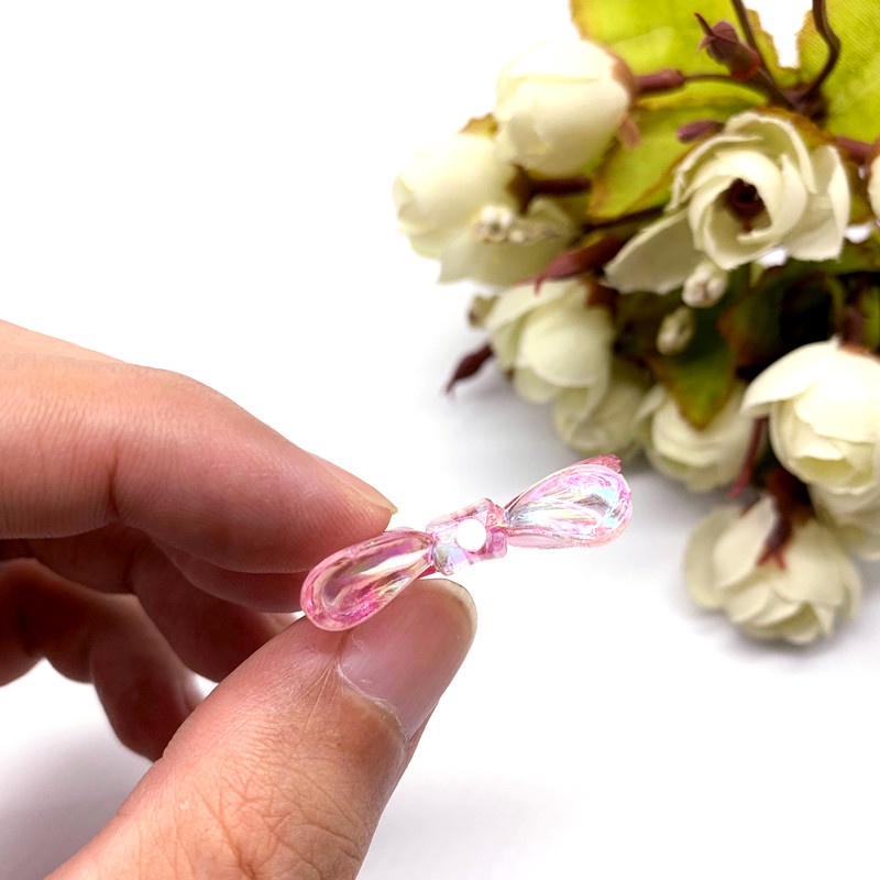 30 Cái / Lốc 15*18mm AB Dream Color Hình Nơ Phụ Kiện Làm Trang Sức Thủ Công