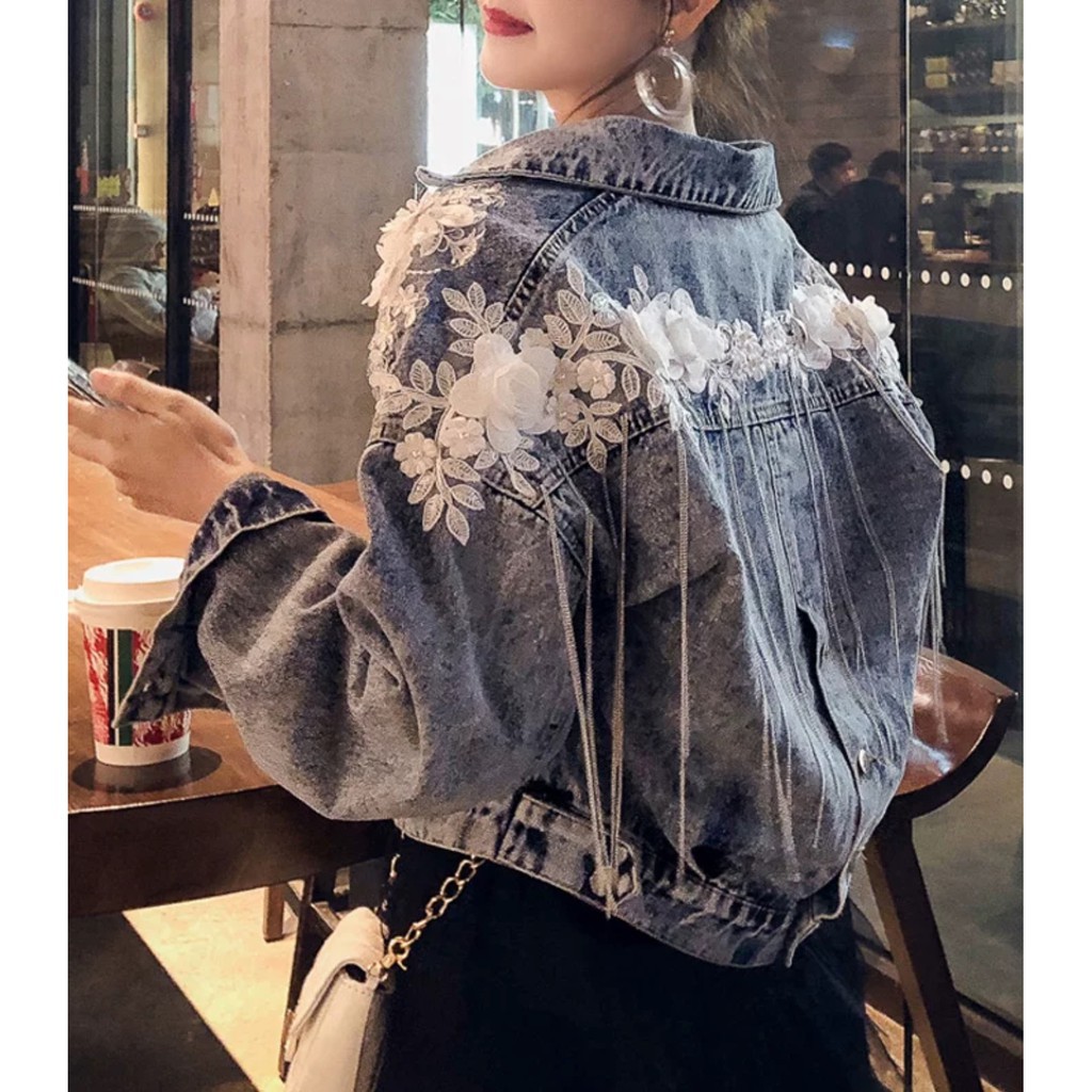ORDER🔴Áo Bò Thêu Hoa(ảnh thật)Size S->XL