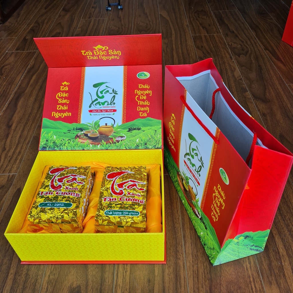 Trà khô chè nõn Thái Nguyên loại hảo hạng Tân Cương hộp túi quà biếu_TN06 | BigBuy360 - bigbuy360.vn