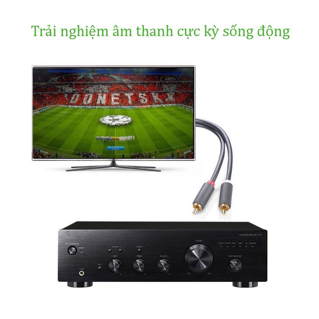 Cáp Âm Thanh 2RCA ra 2RCA UGREEN AV104 Cao Cấp