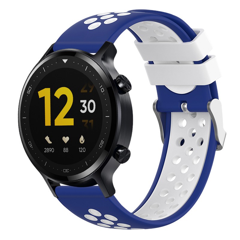 Dây Đeo Silicon Hai Màu Thay Thế Cho Đồng Hồ Thông Minh Realme Watch S & Realme Watch S Pro 22mm