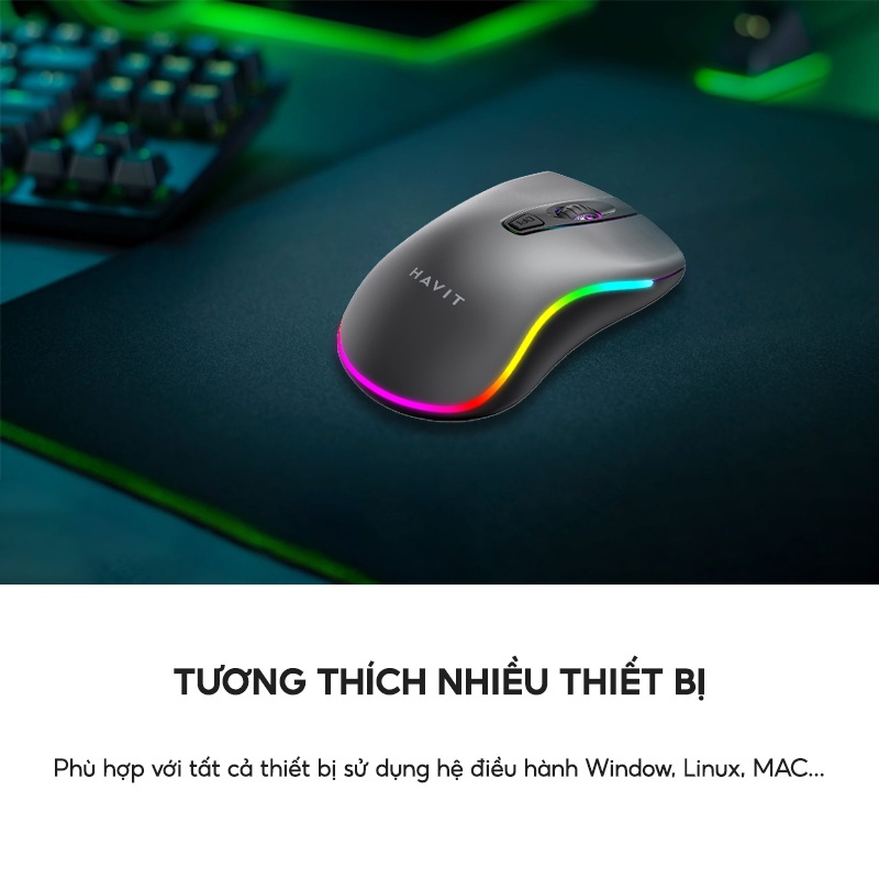 【Giao hàng nhanh】Chuột Có Dây HAVIT MS72 Độ Nhạy Lên Đến 1200 DPI , Có Đèn RGB - Chính Hãng Bảo Hành 12 Tháng