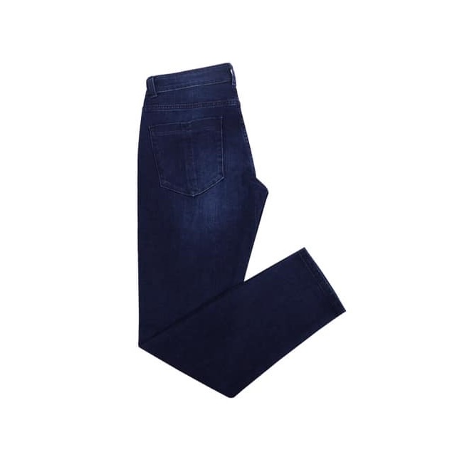 Quần Jean Nam Quần Bò Nam Hàng Hiệu Cao Cấp Owen QJSL23055 Ống Côn Slim Fit Màu Xanh Đậm Trơn Chất Liệu Cotton