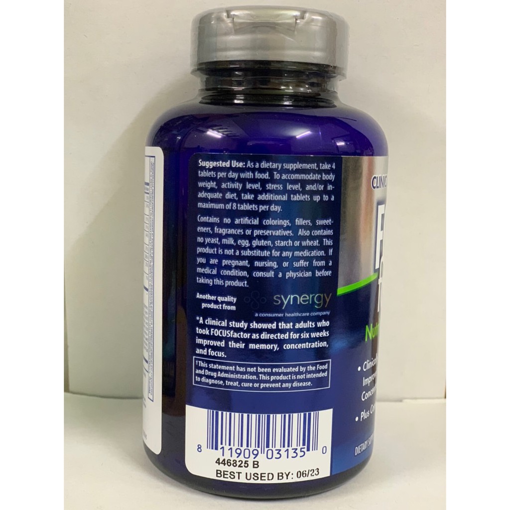 Viên Uống Bổ Não Focus Factor Nutrition For The Brain 180 viên - Mỹ