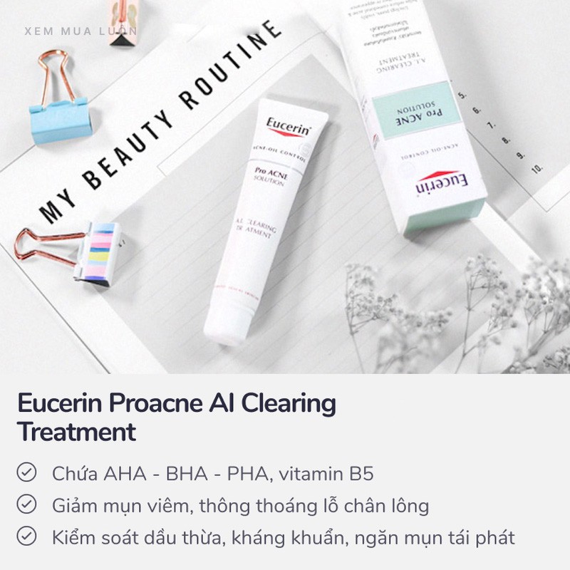 Tinh chất Eucerin Pro Acne A.I Clearing Treatment 40ml - giảm mụn, nhờn, giảm viêm