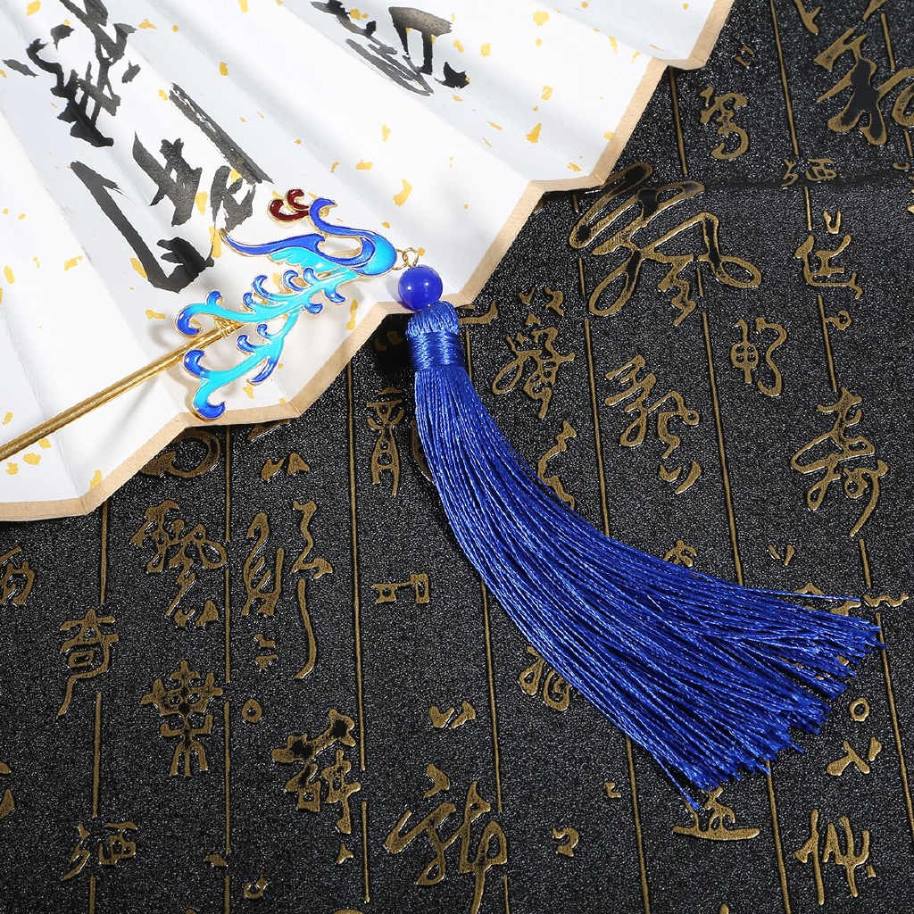 2 Dây treo mặt tua rua bằng cotton lụa dùng để làm đồ trang sức thủ công