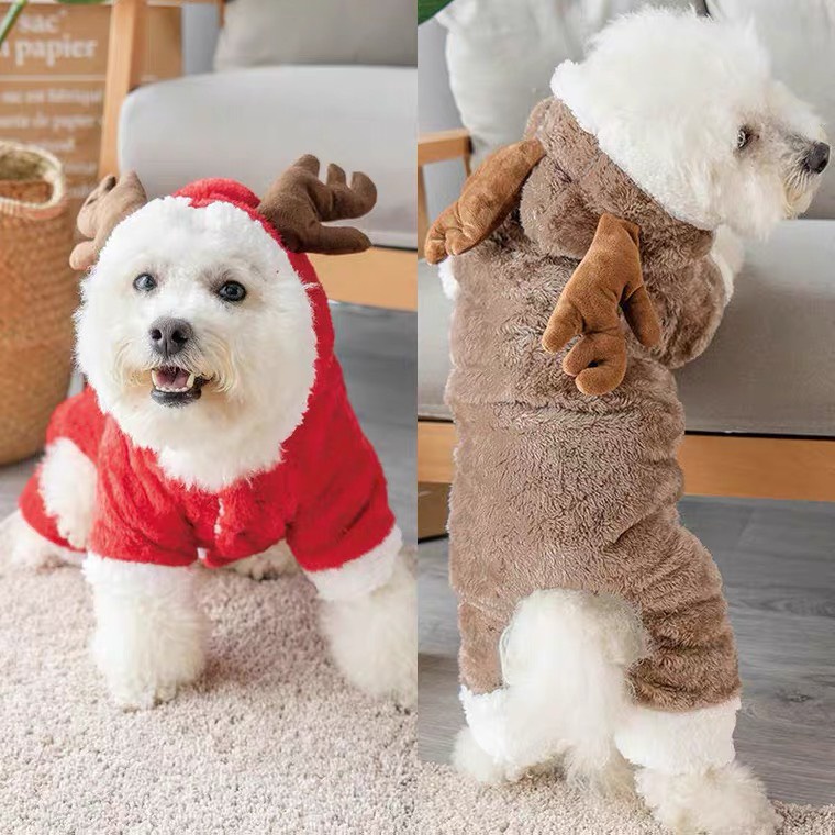 [HOT 2021] Quần áo giữ ấm cho thú cưng lễ giáng sinh Noel dễ thương cao cấp