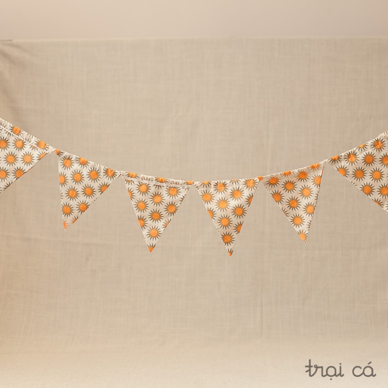 Dây Cờ Vải Trang Trí Sinh Nhật Vải Cotton Decor Nhà Cửa, Phòng Ngủ TRẠI CÁ HOME