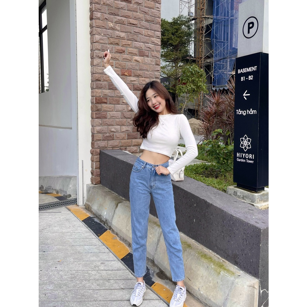 Áo Croptop Tay Dài Màu Trắng  CTTD-T2