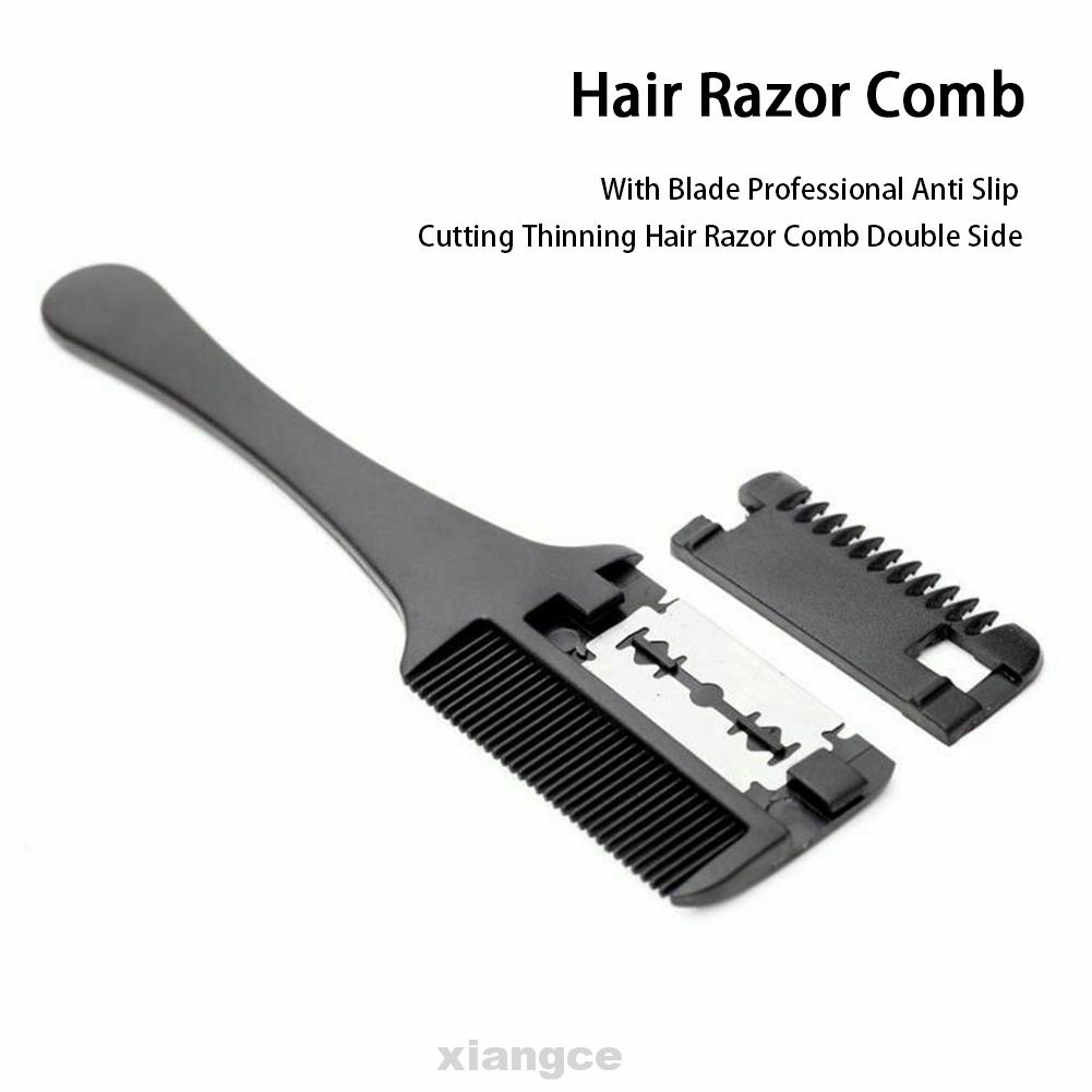 (Hàng Mới Về) Lược Chải Tóc Hai Mặt Có Lưỡi Dao Cạo Chuyên Nghiệp Dễ Sử Dụng Cho Salon