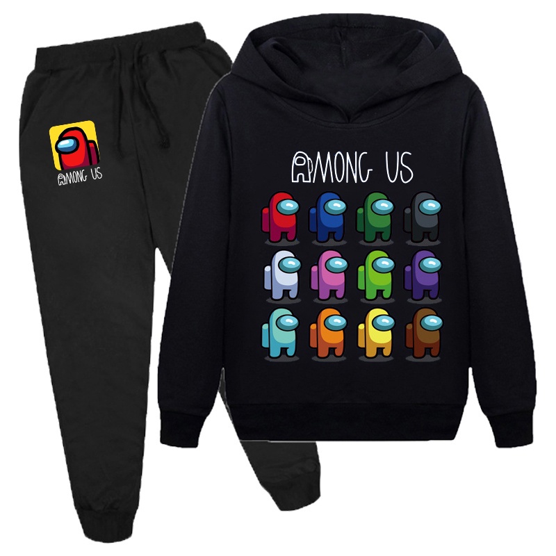 Bộ Đồ 2 Món Gồm Áo Hoodie Tay Dài Và Quần In Họa Tiết Hoạt Hình Trò Chơi Mới 2021 Dành Cho Trẻ Em