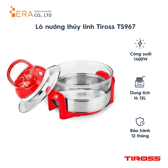 [Mã ELHADEV giảm 4% đơn 300K] Lò nướng thủy tinh Tiross TS967