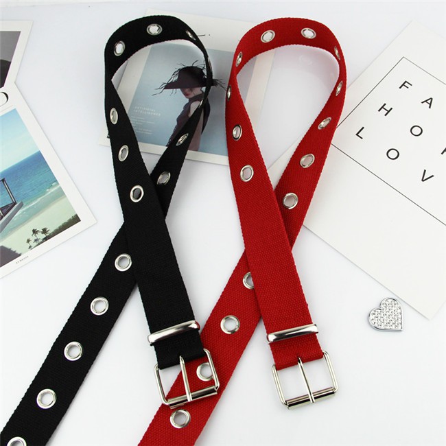 Thắt Lưng Vải Canvas Khóa Cài Kiểu Hàn Quốc Đơn Giản Cho Học Sinh