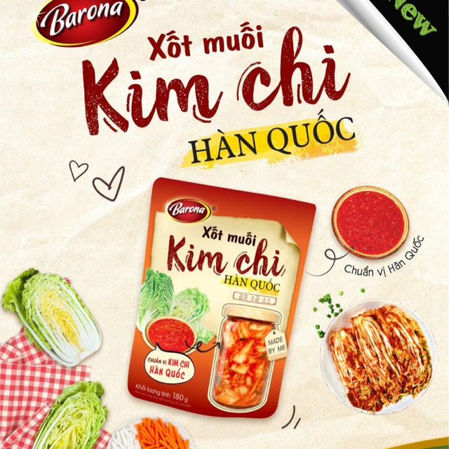 (HOT LIKE) Xốt làm kim chi muối korea BARONA 180g