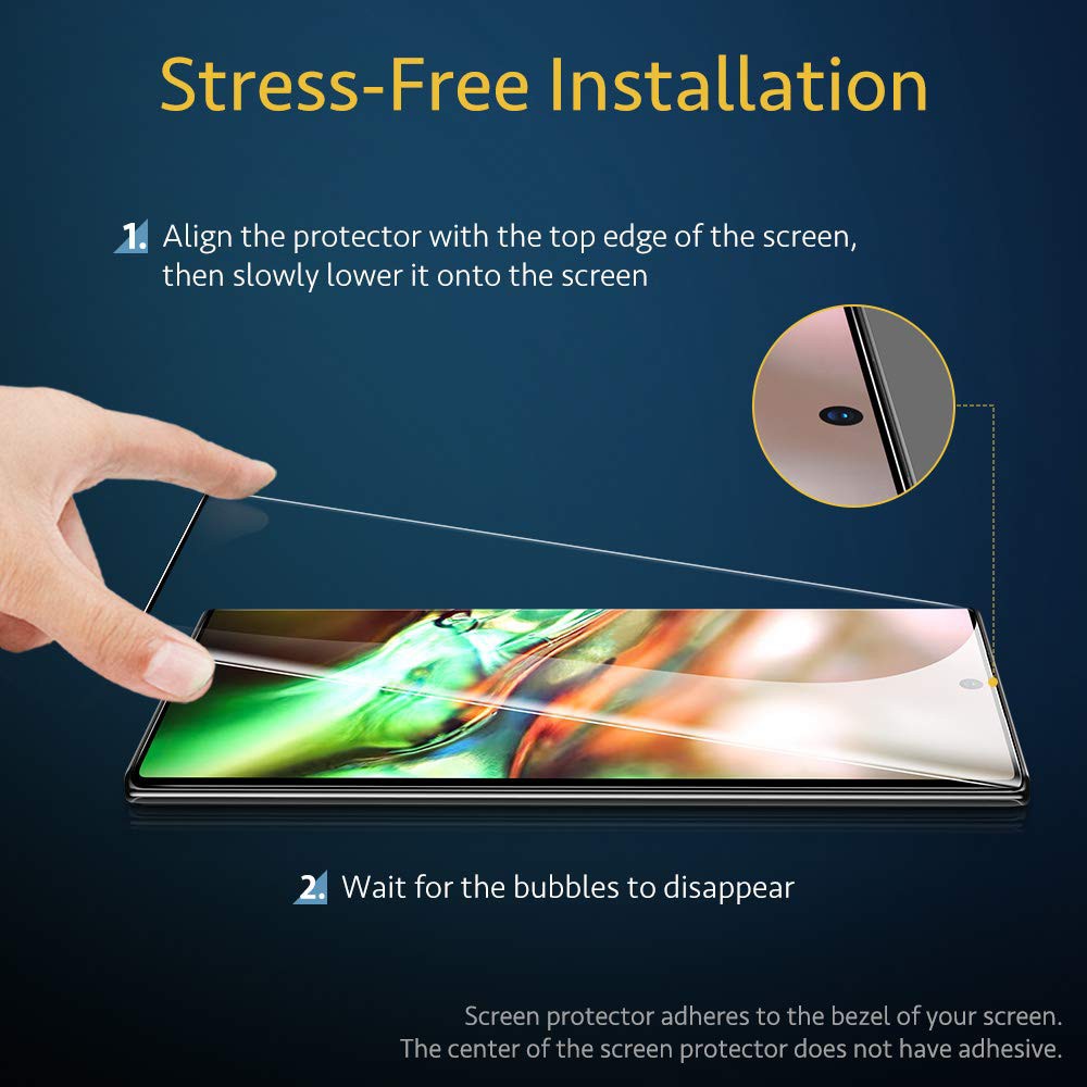 Bộ 2 kính cường lực ESR bảo vệ toàn màn hình cho Samsung Galaxy Note 10 Plus