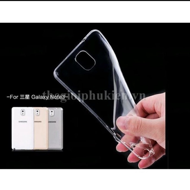 Ốp lưng dẻo silicon trong suốt cho samsung Note3