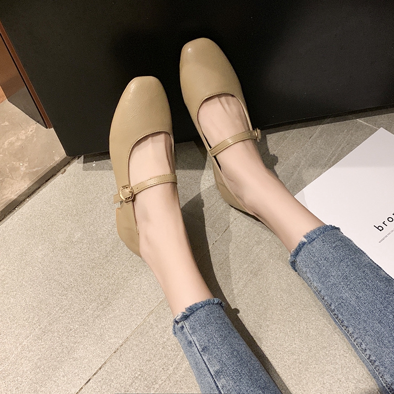 Giày Búp Bê Đế Mềm Xinh Xắn Phong Cách Retro Cho Nữ