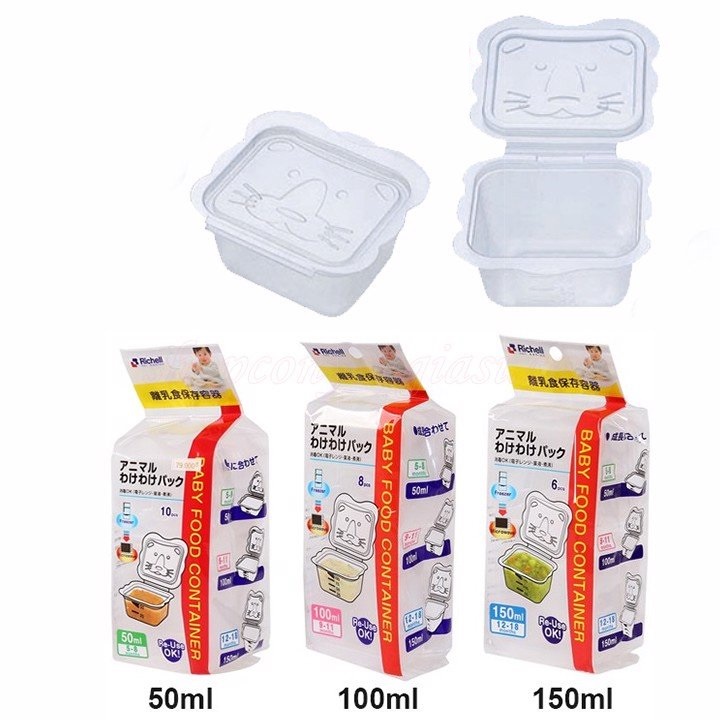 Richell - Bộ chia thức ăn 50ml,100ml,150ml