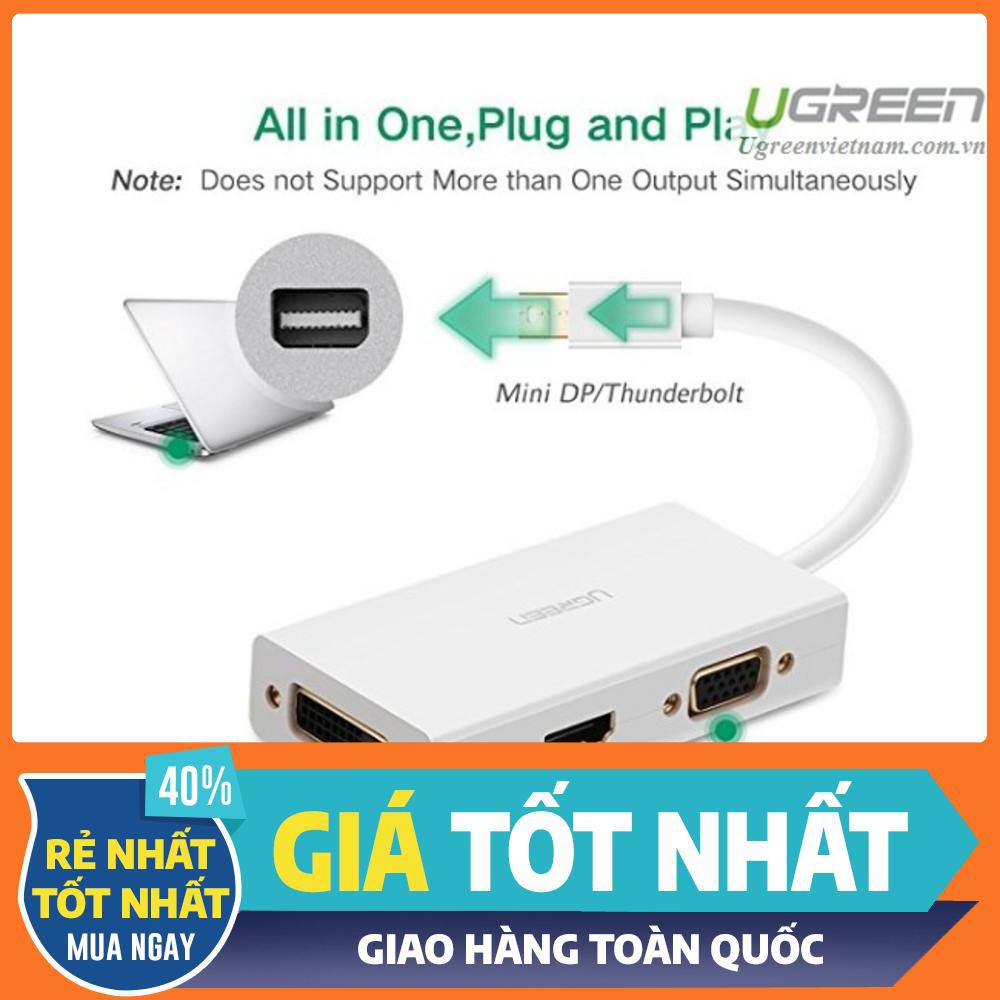 Cáp Mini Displayport to HDMI / VGA / DVI hỗ trợ 4k*2k Ugreen 20417 chính hãng