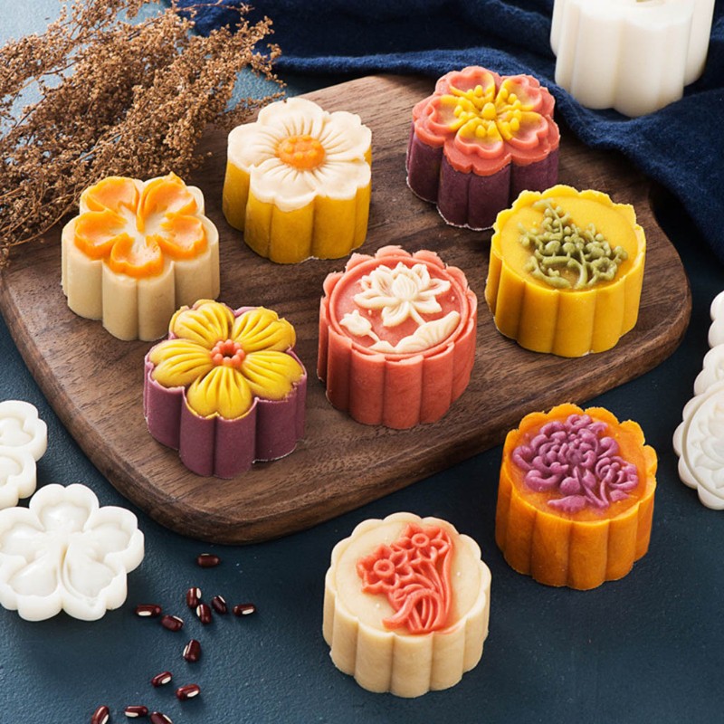 Khuôn Nhựa Làm Bánh Trung Thu 25g Hình Hoa Anh Đào