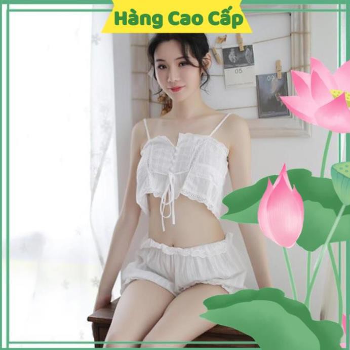 Đồ Ngủ Nữ Sexy Bộ Đồ Ngủ Sexy Quần Đùi Áo Croptop Hai Dây Gợi Cảm | BigBuy360 - bigbuy360.vn