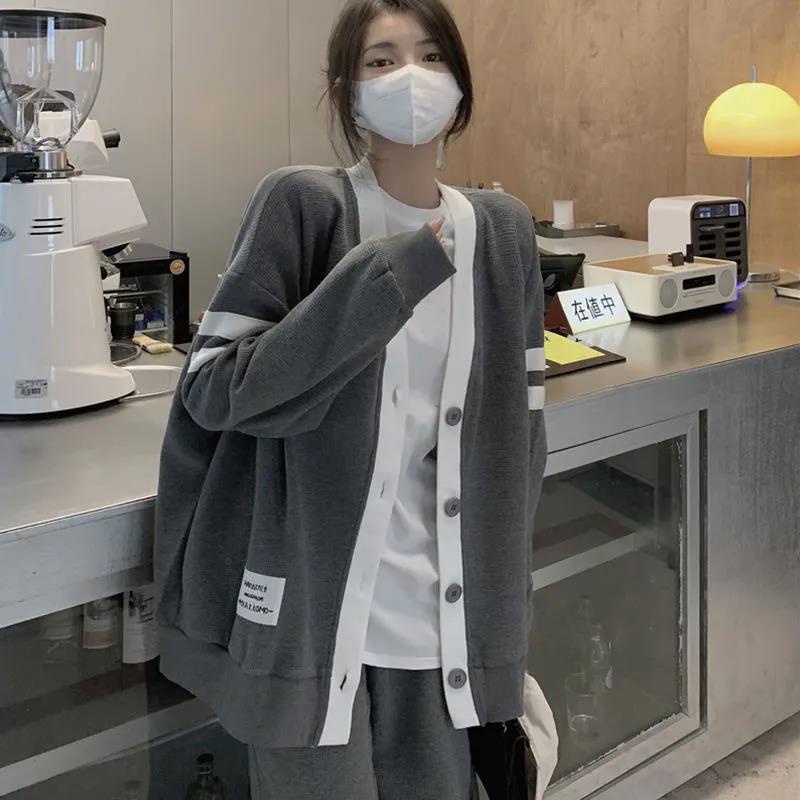 Set áo hoodies có nón dài tay + quần dài ống rộng thời trang nữ