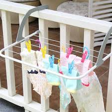 Giá phơi đồ ban công 55x32cm, Giá Phơi Đồ Treo Ban Công Tiện Dụng - Kệ Phơi Đồ Gấp Gọn