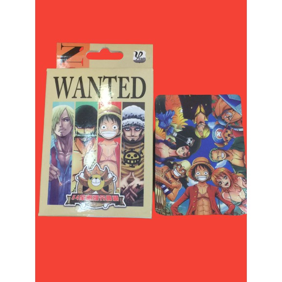 Bộ bài Tây anime onepiece Wanted Truy Nã,Rozo,luffy,chopper , bộ Tú 54 lá in hình anime manga dễ thương si