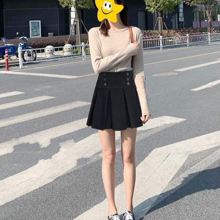 2021 new girls pleated skirt Korean fashion trend net red high waist slim a-line puff short | BigBuy360 - bigbuy360.vn