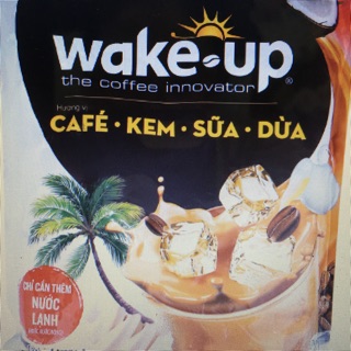 Cà phê kem sữa dừa Wake up 24 gói pha sẵn