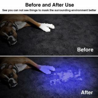Portable Ultraviolet LED Inspection Flashlight With Zoom Function